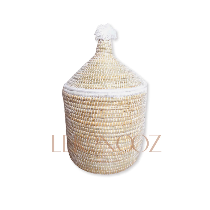 Natural Wicker Round Box Storage