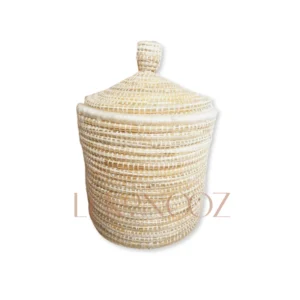 Natural Wicker Round Box Storage