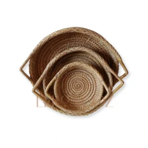 Eco-friendly round tray with handle