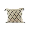 Beni Ourain pillow, Black and white Berber cushion, hand woven.