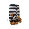 Striped Berber plaid with pompoms