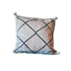 Beni Ourain pillow, Black and white Berber cushion, hand woven.