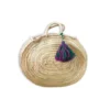 Straw oval handbag