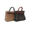 Tarz ghorza fabric and leather bag