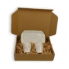 Ifran white Gift Box. White ceramic presentation tray with bowl and cup.