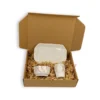 Ifran white Gift Box. White ceramic presentation tray with bowl and cup.