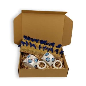 Evil Eye Gift Box. Boho Home Decor Gift Set with Evil Eye Theme, Handmade Moroccan.