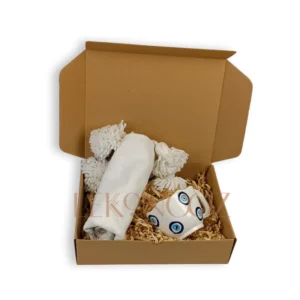 Moroccan Happiness Relaxation Gift Box, Handmade Ceramic Mug, Berber Pom Pom Pillows