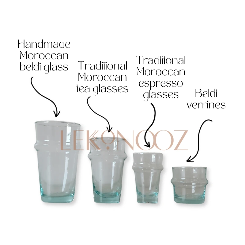 Traditional Moroccan espresso glasses
