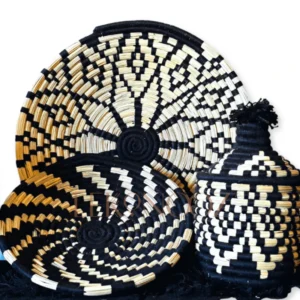 Handwoven wicker Moroccan basket