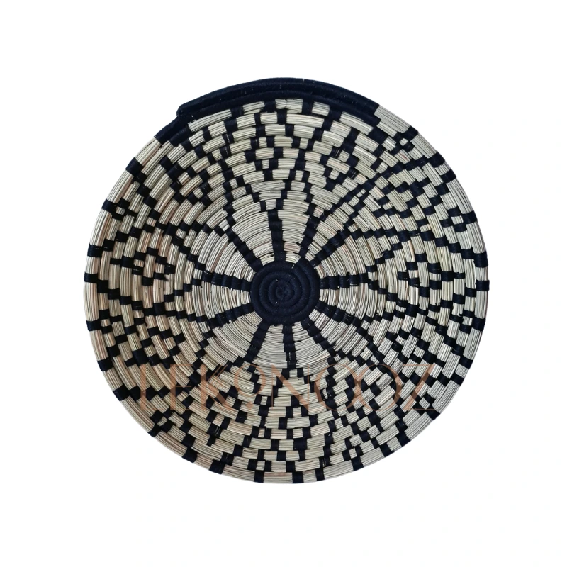 Handwoven wicker Moroccan basket