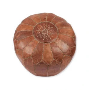Traditional Moroccan leather pouf