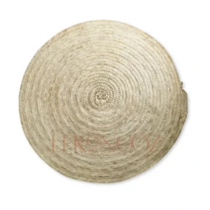 Round rug palm leaf