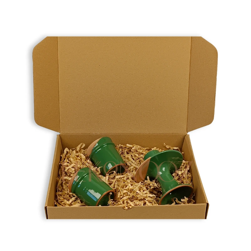 Green Tetouan Moroccan Beldi Clay Cups and Candle Holder Gift Set, Handmade Moroccan Pottery, Unique Moroccan Home Decor, Artisanal Moroccan Kitchenware