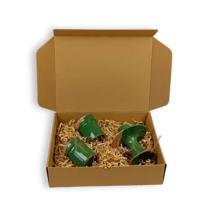 Green Tetouan Moroccan Beldi Clay Cups and Candle Holder Gift Set, Handmade Moroccan Pottery, Unique Moroccan Home Decor, Artisanal Moroccan Kitchenware