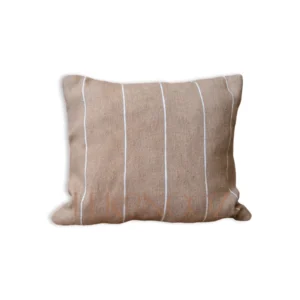 Striped Berber pillow - Beige Berber cushion, hand-woven